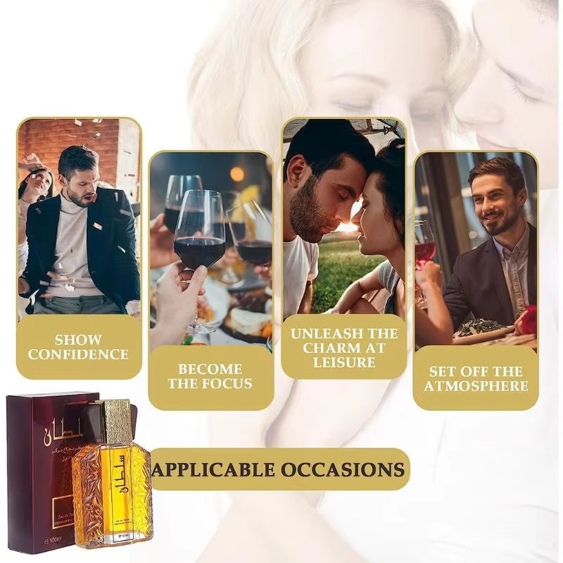 100Ml Original Men'S Perfume Lasting Fragrance Floral Scent Golden Earl Arabian Dubai Perfumes Hombres Originales Daily Dating