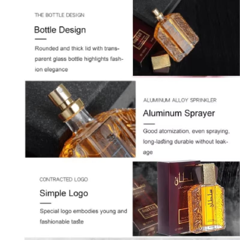 100Ml Original Men'S Perfume Lasting Fragrance Floral Scent Golden Earl Arabian Dubai Perfumes Hombres Originales Daily Dating